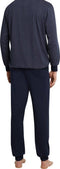 Schiesser Heren Pyjama - Lange broek - 100% Katoen - Donkerblauw