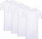 Cappuccino Italia 4-Pack V-Hals T-Shirts - Heren T-shirts - Extra lang - Wit (4-Pack)