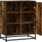 vidaXL - Dressoir - 62x35x76 - cm - bewerkt - hout - gerookt - eikenkleurig