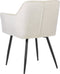 Set van 2 eetkamerstoelen JASMIN Fluweel Crème