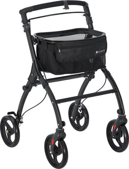 Aluminium Rollator Aktiv - Binnenrollator - Opvouwbaar 360° wielen - Zwart