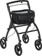 Aluminium Rollator Aktiv - Binnenrollator - Opvouwbaar 360° wielen - Zwart