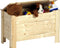 Speelgoedkist met deskel - massief dennenhout - 80cm x 40cm x 50cm