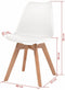 vidaXL - Eetkamerstoelen - 4 - st - kunststof - wit