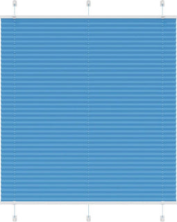 vidaXL - Plissé - rolgordijn - 115x150cm - stofbreedte - 114,4cm - polyester - blauw