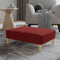 vidaXL - Voetenbank - 78x56x32 - cm - stof - wijnrood