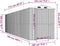 vidaXL - Tuinschuur - 192x772x223 - cm - gegalvaniseerd - staal - antracietkleurig