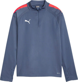Puma Teamliga - 1/4 ziptop - Maat 176 - Inkyblue/Fire Junior