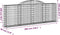 vidaXL - Schanskorven - 7 - st - gewelfd - 300x30x100/120 - cm - ijzer