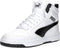 PUMA Rebound v6 - Unisex Sneakers - Imitatieleer - Wit/Zwart - Maat 42