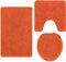 vidaXL - 3-delige - Badmatset - Oranje - Polypropeen - Antislip