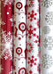 Benza Luxe Kerst Inpakpapier - Cadeaupapier met Foliedruk en Glitter - 150 x 70 cm - Set van 3 (3 stuks)