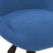 vidaXL - Eetkamerstoel - draaibaar - fluweel - blauw