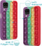 iMoshion Hoesje Geschikt voor Samsung Galaxy A12 Hoesje Siliconen - iMoshion Pop It Fidget Toy - Pop It hoesje - Rainbow