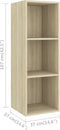 vidaXL - Tv-wandmeubel - 37x37x107 - cm - bewerkt - hout - sonoma - eikenkleurig