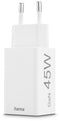 Hama 00201993 - Mini Snellader - 45W USB-C PD + USB-A QC - Wit