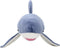 vidaXL Knuffel witte haai pluche blauw en wit