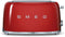 Smeg TSF02RDEU - Broodrooster - 1500W 2 sleuven 6 bruining-niveaus - Rood