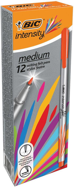 Bic fineliner Intensity, medium, oranje 12 stuks