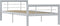 vidaXL Bedframe - Metaal - Lattenbodem - 90x200 cm - Grijs en wit