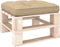 vidaXL - Palletkussen - 58x58x10 - cm - stof - beige
