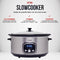 DistinQ Slowcooker 8L - 320 Watt - Keramische Binnenpan - Zilver