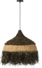 J-Line hanglamp Rond - jute - zwart/naturel - large
