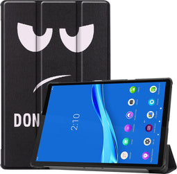imoshion Tablet Hoes Geschikt voor Lenovo Tab M10 Plus / Tab M10 FHD Plus - imoshion Design Trifold Bookcase - Zwart / Meerkleurig /Don't touch