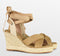 POSH by Poelman LOU - Dames Sandalen/Espadrilles - Imitatiesuède - Beige - Maat 38