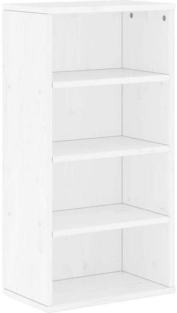 vidaXL - Bijzetkast - ODDA - 40x24x79 - cm - massief - grenenhout - wit