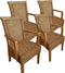 SVJ Eetkamerstoelen - 64x54x97 cm - Rotan - Bruin - Set van 4