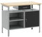 vidaXL - Werkbank - met - Vergrendelbare - Deur - Zwart - 100x55x85 - cm - Staal