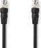 Nedis BNC-Videokabel - BNC Male - BNC Male - Vernikkeld - 75 Ohm - 3.00 m - Zwart
