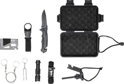 HI 10-delige Survivalset zwart