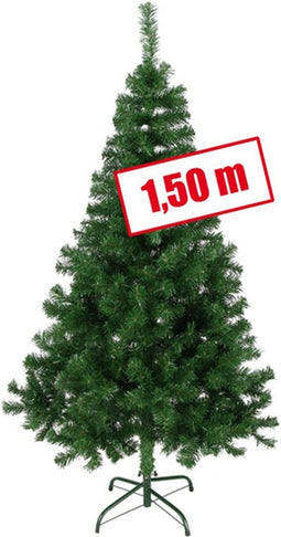 HI - Kerstboom - met - metalen - standaard - 150 - cm - groen