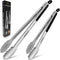 HI NATURE™ Barbecuetangen - Premium Multifunctionele Keukentang - Barbecuetang set 23CM & 30CM | BBQ Accesoires - vleestang - serveertang - salade tang - tangenset - keuken tangen | Hittebestendig & Vaatwasserbestendig - Roestvrij staal (RVS)