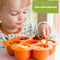 HI NATURE™ Bewaarbakjes babyvoeding - Babyvoedingsaccessoires - Baby bakjes met 4 stuks babylepels - Moedermelk Bewaren - Diepvriesbakjes - Vriezer bakjes - BPA Vrij