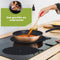 HI NATURE™ Inductie Beschermer set 2 Stuks - Inductie mat - Pannenonderzetter - Hittebestendig - Panbeschermers - Onderzetters Pannen - Inductie Afdekplaat - Afdekplaat Voor Kookplaat - Inductie Matjes Rond 24cm - 100% BPA Vrie (Zwart)