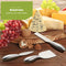 HI NATURE™ kaasmessen set van 6 - Kaasmesjes - kaasmes | Kaasmessenset voor alle kaassoorten - Smeermesje - Vaatwasserbestendig - RVS - Zilver