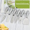 HI NATURE™ kaasmessen set van 6 - Kaasmesjes - kaasmes | Kaasmessenset voor alle kaassoorten - Smeermesje - Vaatwasserbestendig - RVS - Zilver