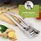 HI NATURE™ knoflookpersen - Knoflookpers / Gemberpers - Garlic press - Ergonomische Handgreep knoflook pers | Ovaal, zilver