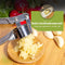 HI NATURE™ knoflookpersen - Knoflookpers / Gemberpers - Garlic press - Ergonomische Handgreep knoflook pers | Ovaal, zilver
