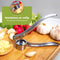 HI NATURE™ knoflookpersen - Knoflookpers / Gemberpers - Garlic press - Ergonomische Handgreep knoflook pers | Ovaal, zilver