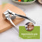 HI NATURE™ knoflookpersen - Knoflookpers / Gemberpers - Garlic press - Ergonomische Handgreep knoflook pers | Ovaal, zilver