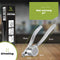 HI NATURE™ knoflookpersen - Knoflookpers / Gemberpers - Garlic press - Ergonomische Handgreep knoflook pers | Ovaal, zilver