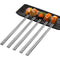 HI NATURE™ Luxe Chopsticks Set - Koreaanse Eetstokjes - Herbruikbaar en Vaatwasserbestendig - 5 Paar - Antislip - Metaal / RVS - Zilver