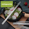 HI NATURE™ Luxe Chopsticks Set - Koreaanse Eetstokjes - Herbruikbaar en Vaatwasserbestendig - 5 Paar - Antislip - Metaal / RVS - Zilver