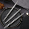 HI NATURE™ Luxe Chopsticks Set - Koreaanse Eetstokjes - Herbruikbaar en Vaatwasserbestendig - 5 Paar - Antislip - Metaal / RVS - Zilver