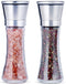 HI NATURE™ Luxe kwaliteit Peper en Zoutmolen set 2 stuks - Pepermolen - Zoutmolen - Instelbare maalgraad - Hervulbaar - Barbecue - BBQ accesoires - Zout peper kruiden - RVS