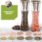 HI NATURE™ Luxe kwaliteit Peper en Zoutmolen set 2 stuks - Pepermolen - Zoutmolen - Instelbare maalgraad - Hervulbaar - Barbecue - BBQ accesoires - Zout peper kruiden - RVS